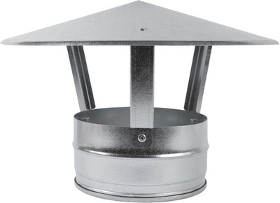 6''/15cm verzinkte Stahl Dachabdeckung Entlüftung Motorhaube - Kamin Kessel Ofen Rohr Kappe Abdeckung