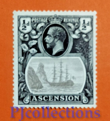 U1024 - ASCENSION 1924 KING GEORGE V - SHIP 1/2d MH