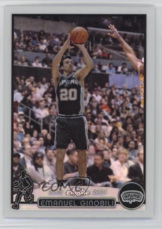 2003-04 Topps Chrome Refractor Manu Ginobili Emanuel Ginobili #95 HOF 09is