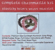 HyperLynks Stretchy Helms Weave Chainmaille Bracelet DIY Kit