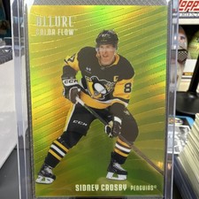 Upper Deck 2025-26 Allure Color Flow Yellow-Green Sidney Crosby CF-24 Penguins