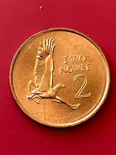 Zambia 2 Ngwee 1983 Eagle Bird coin - Picture 2 of 2
