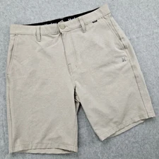 Hurley 32 Hybrid Spacedye Walk Short Bermuda Jaspeada 9" Beige Heather