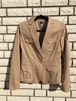 Damen Jacke Blaser un1 deux 2 trois 3 (123) Größe 38 / M Beige Sommer