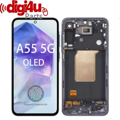 For Samsung Galaxy A55 5G SM-A556B OLED LCD Display Screen Replacement+Frame