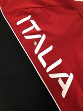 Vintage FILA Sport ITALIA Italy SOCCER Futbol TRACK JACKET Red Black Large