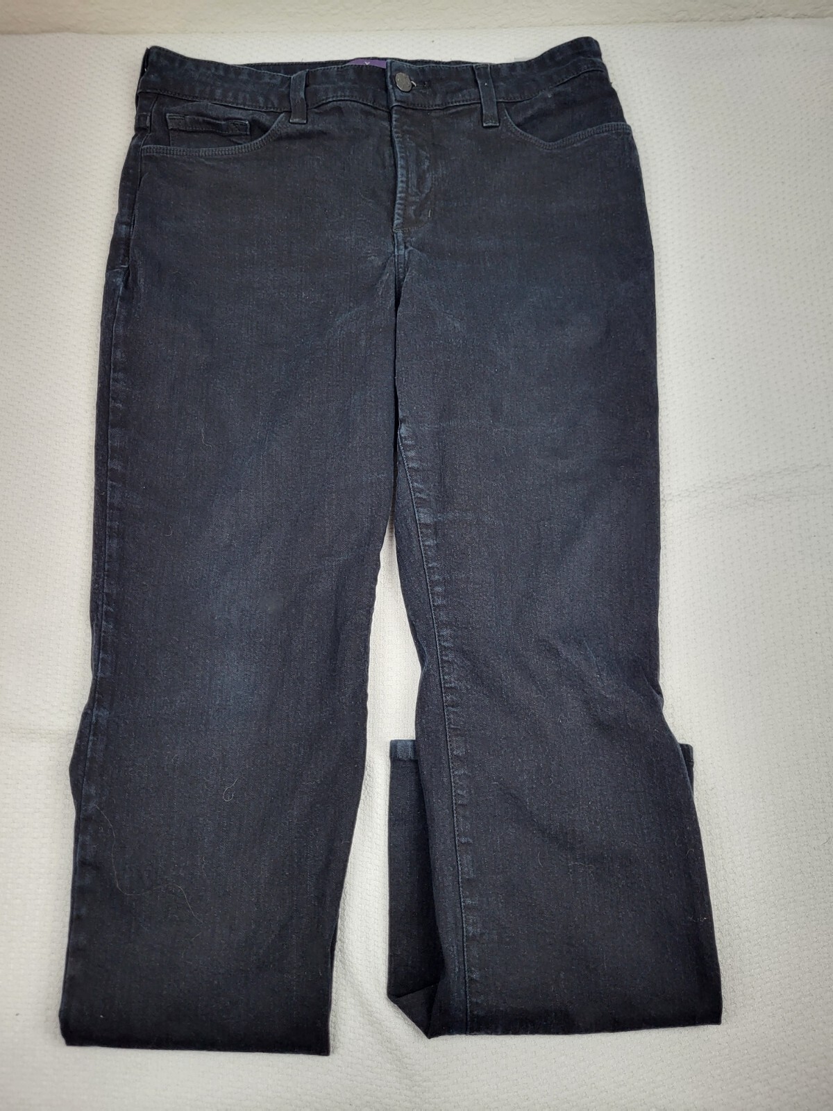 NYDJ Women's 12P Blue Bootcut Jeans with Gem Studs & Lift-Tuck Tech