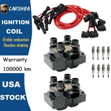 Ignition Coil &Spark Plug +Wires For Ford Ranger F150 Lincoln Mercury V8 FD487
