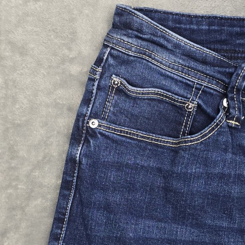 Seven7 Jeans Womens Size 18 Flare Dark Wash High Rise 36 x 30.5 Cut off at cuff - Picture 4 of 22