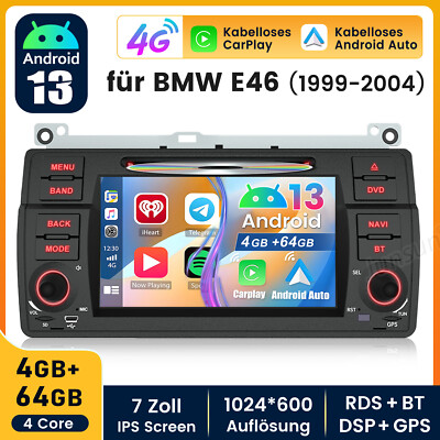JUNSUN 7'' IPS Android 13.0 Autoradio Octa Kern 4G DSP GPS Navi für BMW E46 MG ZT