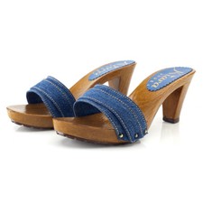 Zoccoli DONNA DENIM - Made in Italy 35 al 41 - Tacco 8-K5101 DENIM