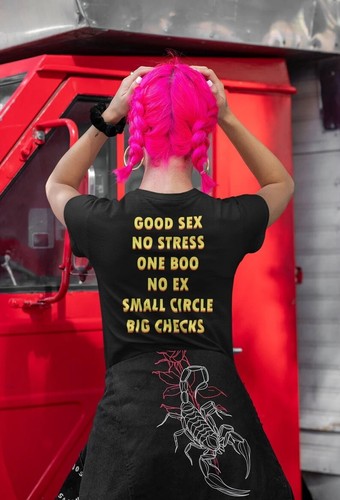 Good Sex No Stress One Boo Small Circle Big Checks On Back T-Shirt, Funny Shirt - 第 1/8 張圖片