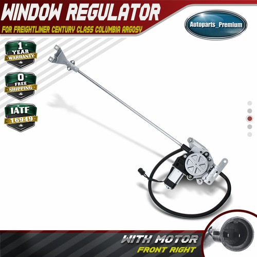 2x Power Window Regulator Front For Columbia Freightliner Century Class w/ Motor
