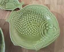 Shorter and Son Fish Plate (Green Fish Design)