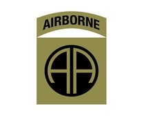 82nd Airborne Division All American Vinyl Window Decal/Sticker Olive/Black