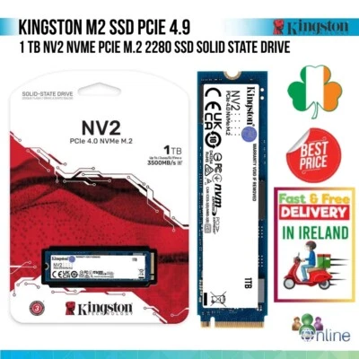 Kingston NV2 1TB NVMe M.2 2280 PCIe 4.0 SSD – Solid State Drive Up to 3500MB/s