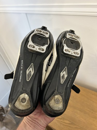Carnac Notus Carbon Sole White Black Cycling Shoes 39 UK 6 Cleats Road Bike - Picture 8 of 9