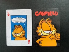 swap playing card    GARFIELD    I'M NOT LAZY I'M CHALLENGED   Nine of Hearts