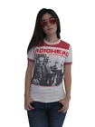 Thom Yorke Radiohead Band Tour Ringer T-Shirt White Red Jersey Womens Cotton