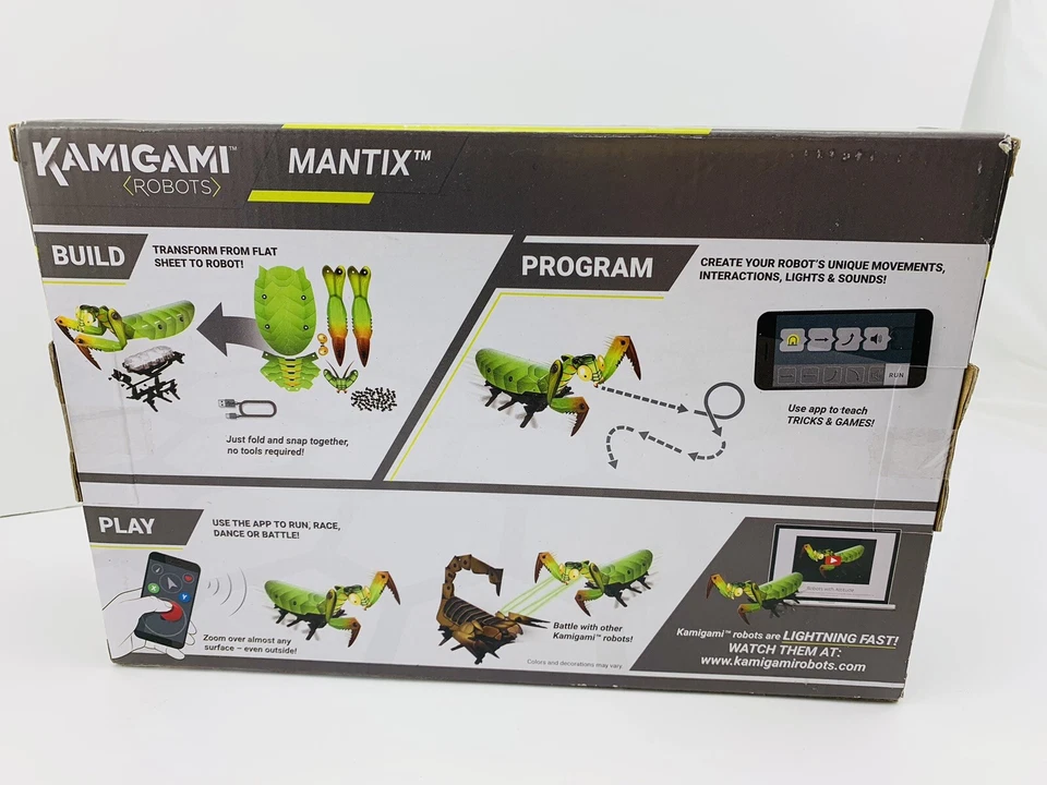 Kit de robot Kamigami MANTIX de Mattel Robotics Snap Together STEM Science NUEVO Foto 2 de 4