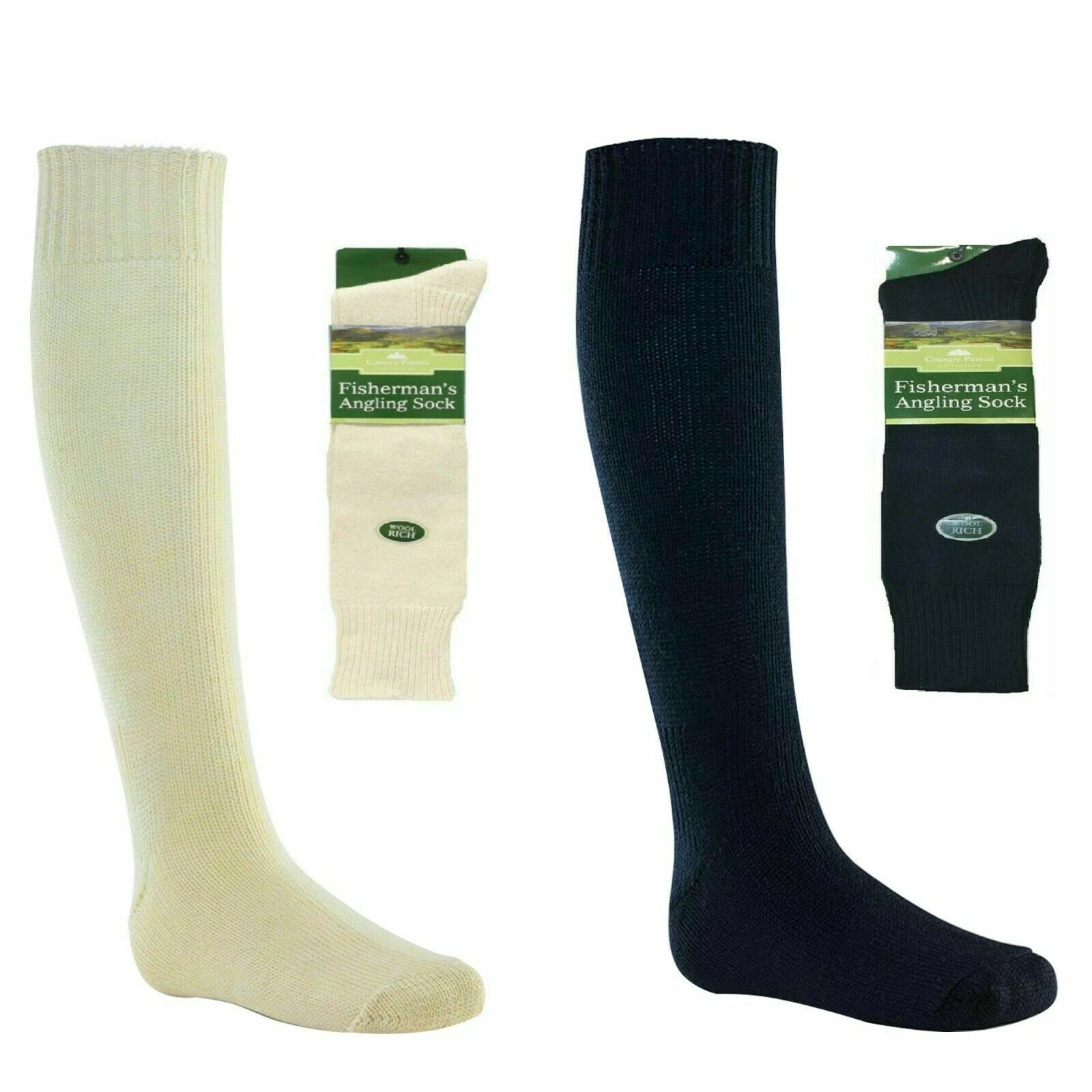 Men 60%Wool Hiking Fishing Longer Length Fisherman Sea Boot Socks Size 6-11