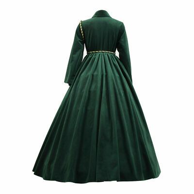 Scarlett O'Hara Cosplay Costume Green Velvet Dress Women Party Dress | eBay