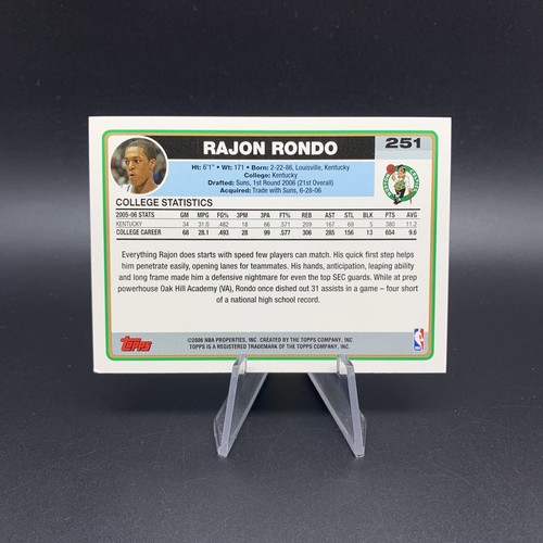 2006 Topps Basketball - Rajon Rondo #251 RC - Boston Celtics - Bild 2 von 2