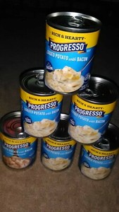 6) Progresso Soup Loaded Potato w/ Bacon * 18.5 Oz Each Can * Dates 11/2026