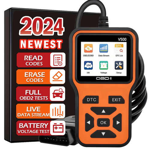 Scanner OBD2 Diagnostico Auto V500, Lettore Codici Errore Motore Tester Tensione