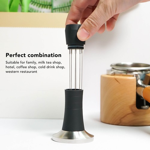 Coffee Tamper Stirrer Kit Distribution Tool Set 2 In 1 Hand Presser 51mm JY - Picture 10 of 12