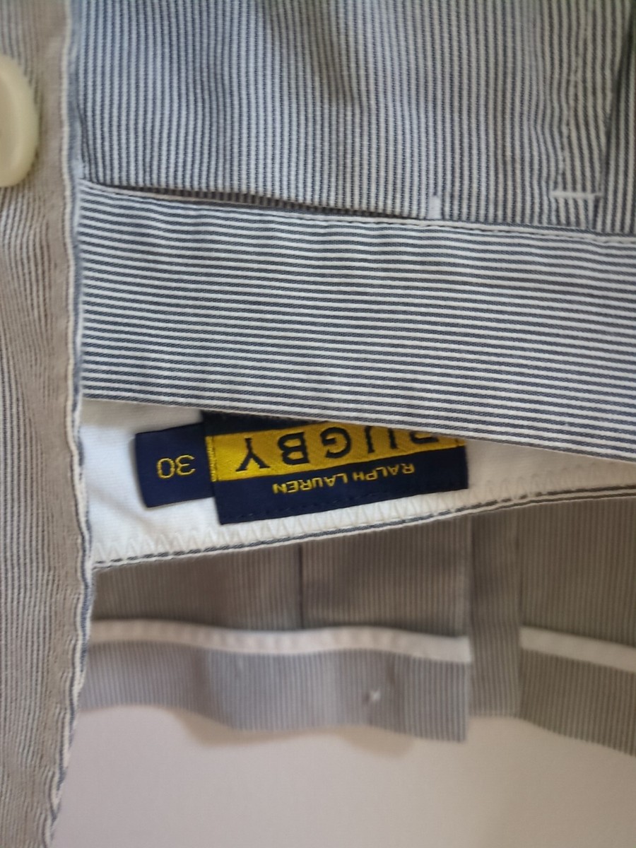 スタジャン RUGBY Ralph Lauren Pinstripe Jacket RUGBY Ralph Lauren Men's Jacket and Pants Sz S White Blue