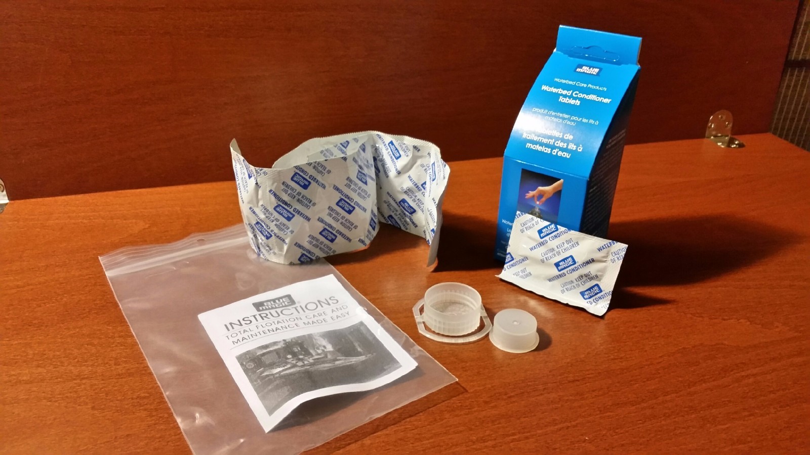 Blue Magic Waterbed Conditioner Tablets Pills with Cap & Seal for Tube Bed eBay