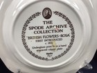 SPODE ARCHIVE fancy square BRITISH FLOWER ROSA PLATES mint brown NEW set of 4! — photo 8