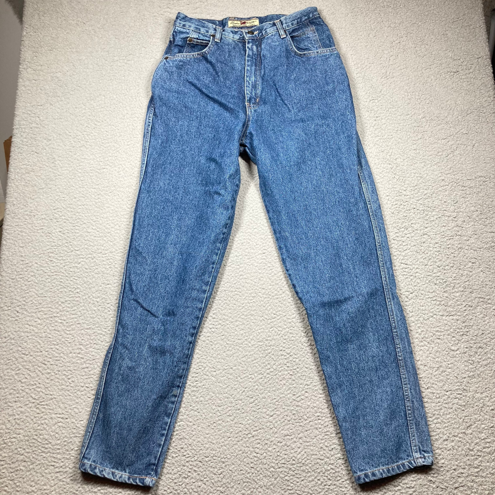 Vintage Gloria Vanderbilt Women’s High Rise Blue Signature Label Jeans Size 12 Medium Stain
