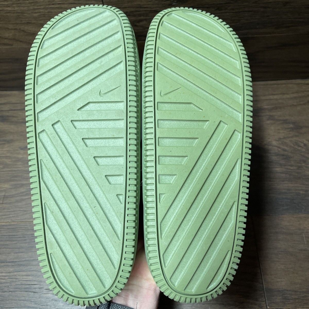 Nike Calm Mule Oil Green Mens 8 / Womens 9 FD5130-300 Slip On Shoes NWOB NIKE CALM MULE NA OIL GREEN-OIL GREEN  main image 3