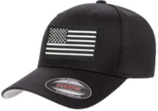 Tactical USA American Patriotic Flag Flexfit 6277 Baseball Fitted Hat Cap