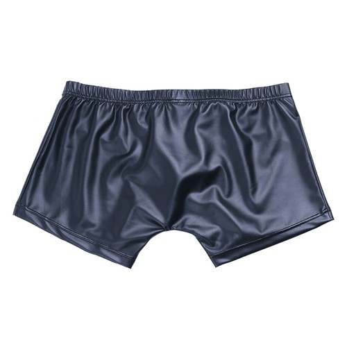 Sexy Herren Boxershorts Unterhose Pants Hipster Kunstleder Wetlook Unterwäsche - Picture 5 of 9