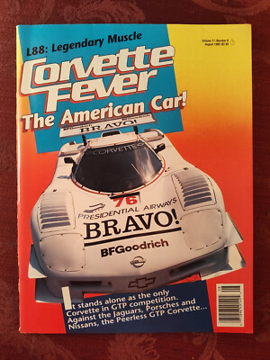 CORVETTE FEVER Magazine August 1989 L88 The American Car! Larry Shinoda ZR-7