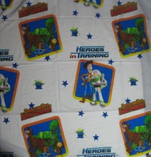 Disney Pixar Heros In Training Toy Story Twin Flat Sheet Exc Fabric Crafts