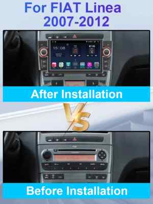 For Fiat Grande Punto Linea 2007-2012 Android Car Radio Carplay Screen GPS Navi