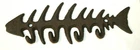 Rustic Cast Iron Nautical FISH BONE Key Hat Coat Rack Wall Hooks Fisherman Decor