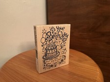 It s Your Birthday PSX K-3133 Wood Stamp Montage Collection Rubber Craft Vintage