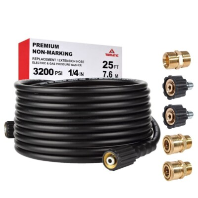 #ad YAMATIC Flexible Pressure Washer Hose Power Washer Hose M22 14mm Quick Connector $32.89