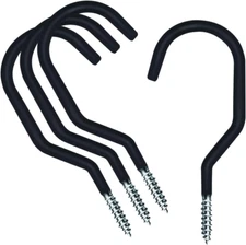 Heavy Duty Garage Bike Hooks - 4 Pack Ceiling Hook Wall Screw Mosquito Storage