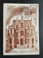 Carte premier jour congrès philatélique Tours 1967 timbre N° 1525