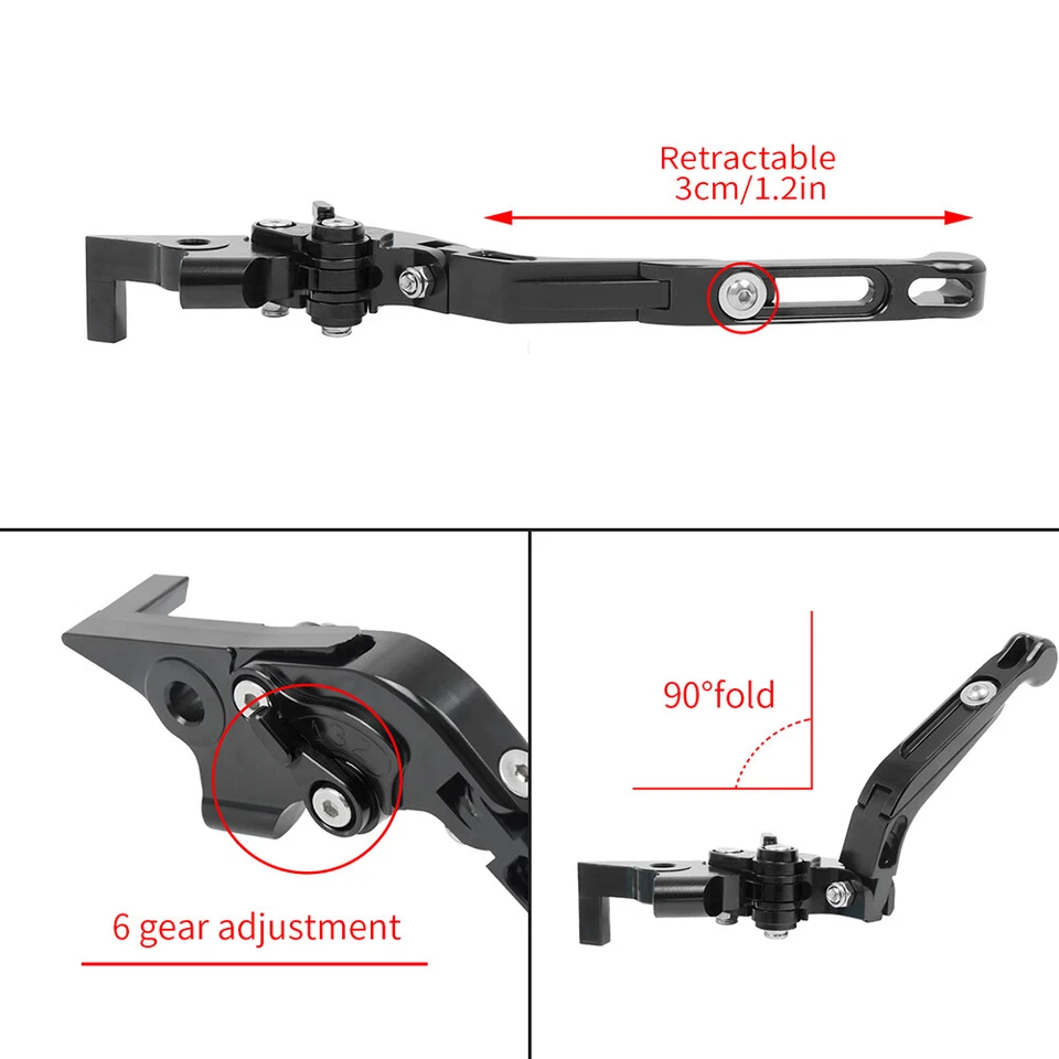 Adjustable Brake Clutch Levers FOR DUCATI 1198 S R 1198S 1198R 2009 2010 2011 - Image 2 of 4