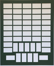 STANDARD SIZE 50 CIGARETTE CARD MOUNT 41H/9V - Black Green Maroon Blue Brown +