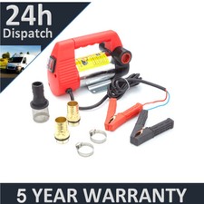12V PORTABLE ELECTRIC FUEL DIESEL FLUIDS TRANSFER PUMP CLIP ON BATTERY