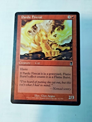 MTG Pardic Firecat Odyssey 211/350 Regular Common - Some Edge Wear - See Pics
