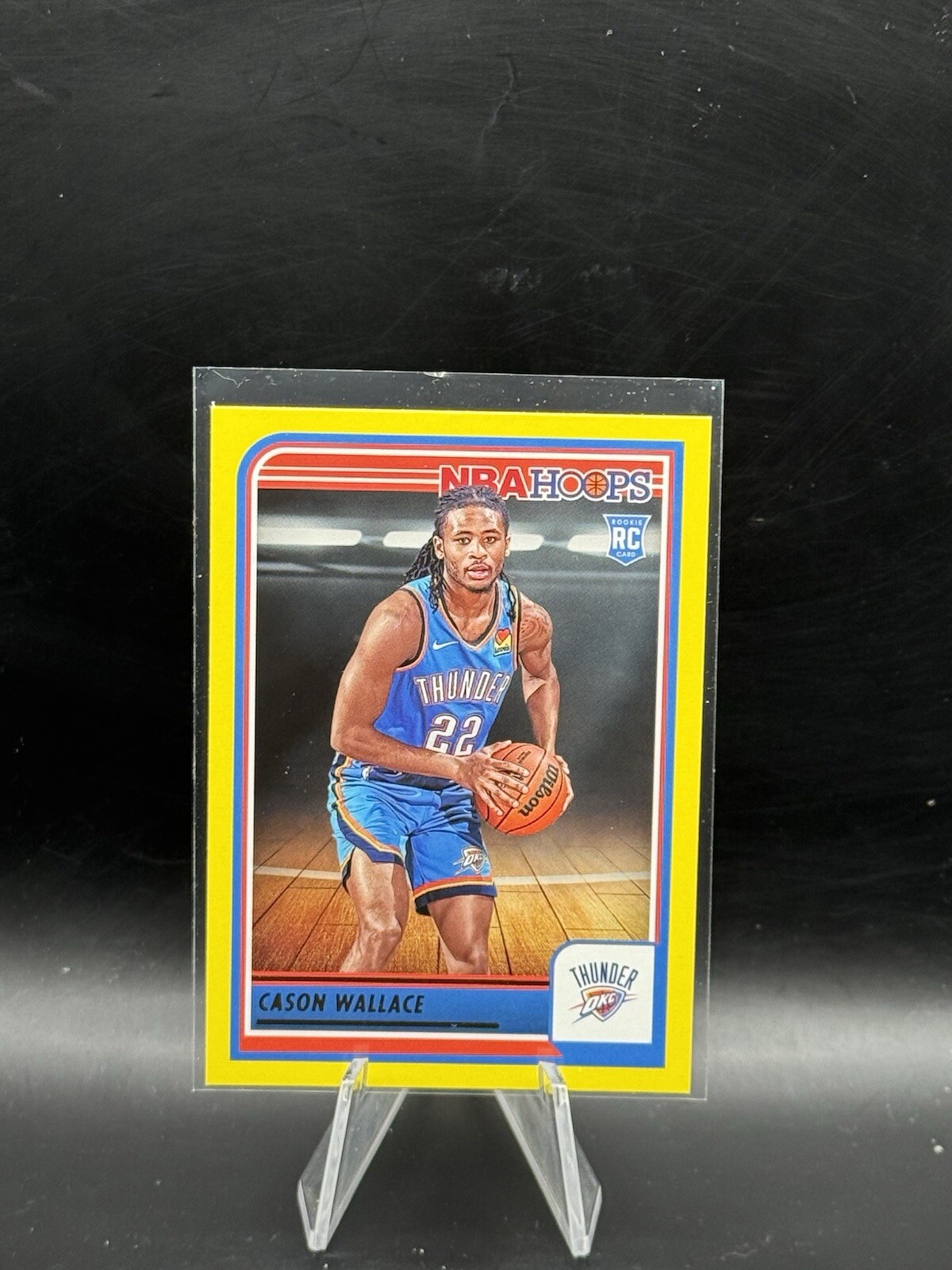 2023-24 NBA Hoops Basketball Yellow Cason Wallace #252 Oklahoma City Thunder